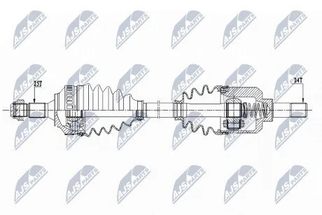 ПІВВІСЬ | CITROEN BERLINGO 96-05, PEUGEOT PARTNER 96-05, CITROEN XSARA/ZX /ЛІВ/ NTY NPWCT075