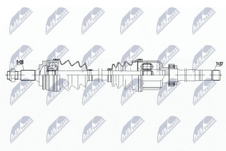 ПІВВІСЬ | CITROEN BERLINGO 20-, PEUGEOT 3008 II 1.5HDI 130KM 18-, PARTNER 20-, RIFTER 19-, OPEL COMBO 1.2 20- /ПРАВ, MTM ML6C/ NTY NPWCT091 (фото 1)