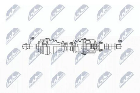 ПІВВІСЬ | CITROEN 1.6VTI 120KM C4II 13-, C4 PICASSO/GRAND PICASSO 13- /ПРАВ, MTM 5B/ NTY NPWCT143