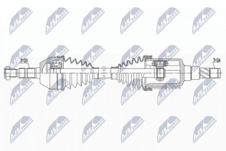 ПІВВІСЬ | CHEVROLET CRUZE 1.6,1.8 09- /ЛІВ,MTM/ NTY NPWDW027 (фото 1)