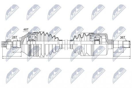 ПІВВІСЬ | FORD TRANSIT MTM 2.2TDCI 06-14 /ЛІВ/ NTY NPWFR042