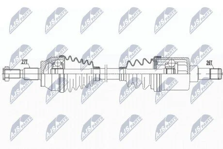 ПІВВІСЬ | FORD FOCUS/C-MAX/GRAND C-MAX 11- /ЛІВ/ NTY NPWFR045