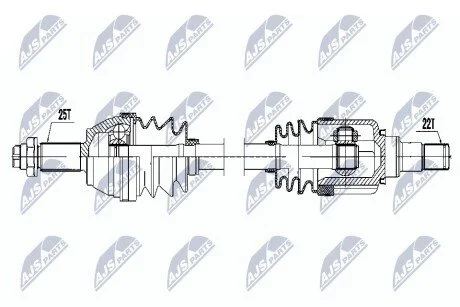 Піввісь NTY NPWFR079