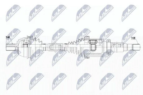 Піввісь NTY NPWFR080