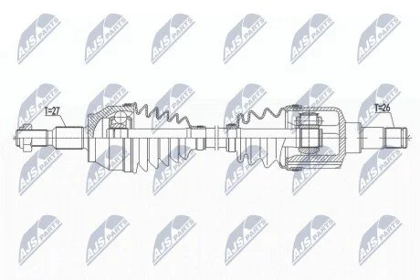 ПІВВІСЬ | FORD FOCUS III 1.0T 12- /ЛІВ,MTM/ NTY NPWFR109