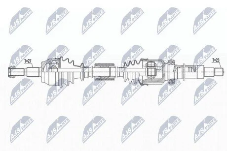 ПІВВІСЬ | FORD ENG. 1.6,1.6TI FOCUS III 10-, C-MAX/GRAND C-MAX 10- /ПРАВ,MTM/ NTY NPWFR113