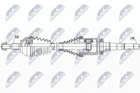 Піввісь NTY NPWFR135