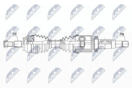 ПІВВІСЬ | FORD FOCUS 2.0TDCI 10-, C=MAX/GRAND C-MAX II 2.0TDCI 10-, TRANSIT CONNECT/TOURNEO CONNECT 1.6TDCI 13- /ПРАВ,MTM/ NTY NPWFR145