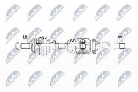 ПІВВІСЬ | FORD ENG. 1.0T ECOBOOST FIESTA 12-, B-MAX 12- /ПРАВ,MTM/ NTY NPWFR168