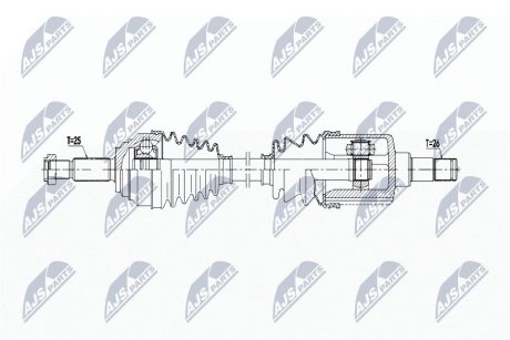 ПІВВІСЬ | FORD FIESTA 1.6ST 13- /ЛІВ,MTM/ NTY NPWFR169