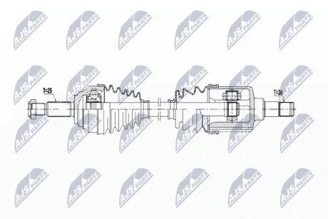 ПІВВІСЬ | FORD FIESTA 1.6ST 13- /ЛІВ,MTM/ NTY NPWFR169