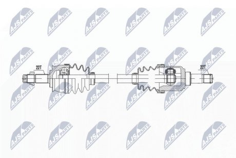 ПІВВІСЬ | FIAT PANDA 1.1,1.2 03- /ЛІВ/ NTY NPWFT073