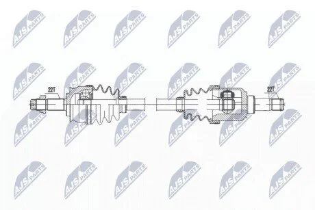 ПІВВІСЬ | FIAT PANDA 1.1,1.2 03- /ЛІВ/ NTY NPWFT073