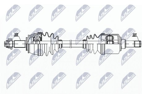 ПІВВІСЬ | FIAT 500 0.9,1.4,1.3JTD 07-, FORD KA 1.3TDCI 08- /ЛІВ/ NTY NPWFT075 (фото 1)