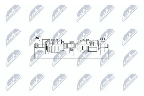 Піввісь NTY NPWHD025