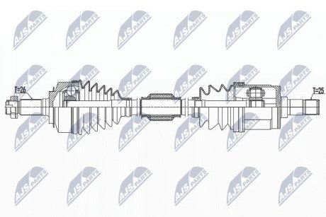 ПІВВІСЬ | HONDA JAZZ 1.2,1.3,1.4 08-, CITY 1.4 08- /ПРАВ/ NTY NPWHD090