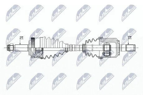 ПІВВІСЬ | HYUNDAI IX35 2.0,2.CRDI 2WD/4WD 10-, KIA SPORTAGE 2.0,2.0CRDI 2WD/4WD 10- /ПЕРЕД,ЛІВ,ATM/ NTY NPWHY545
