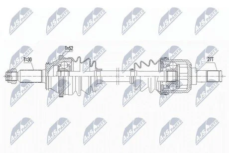 ПІВВІСЬ | HYUNDAI SANTA FE II 06-12/ЗАД,L=P,MTM,ATM/ NTY NPWHY601