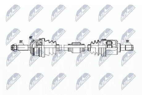 ПІВВІСЬ | HYUNDAI ACCENT 1.4,1.6 05-10 /ПРАВ/ NTY NPWHY605