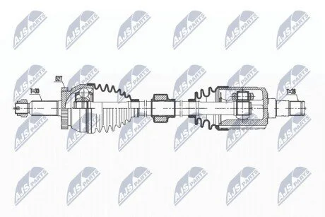 ПІВВІСЬ | HYUNDAI SANTA FE 2.4 2WD/4WD 10-12, KIA SORENTO 2.4 2WD/4WD 09- /ПЕРЕД,ЛІВ,MTM/ NTY NPWHY625