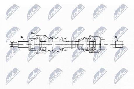 ПІВВІСЬ | JAGUAR X-TYPE X400 2.2D,2.1 V6,2.5 V6,3.0 V6 02-09 /ЗАД,ПРАВ,MTM,ATM/ NTY NPWJG006