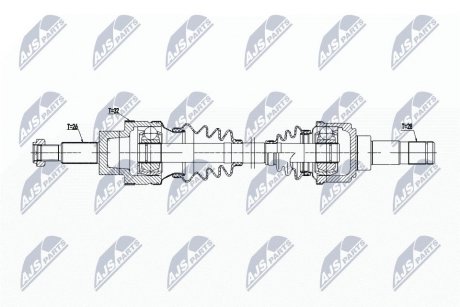 ПІВВІСЬ | JAGUAR X-TYPE X400 2.2D,2.1 V6,2.5 V6,3.0 V6 02-09 /ЗАД,ЛІВ,MTM,ATM/ NTY NPWJG008