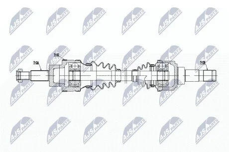 ПІВВІСЬ | JAGUAR X-TYPE X400 2.2D,2.1 V6,2.5 V6,3.0 V6 02-09 /ЗАД,ЛІВ,MTM,ATM/ NTY NPWJG008