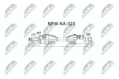 Піввісь NTY NPWKA323