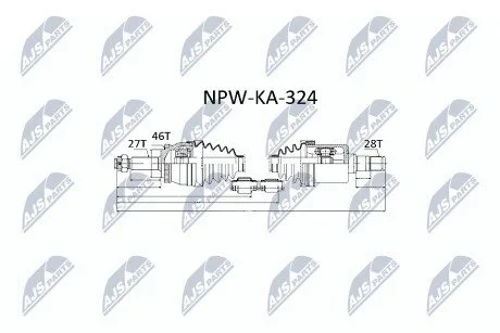 Піввісь NTY NPWKA324