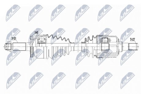 ПІВВІСЬ | KIA CARINVAL/GRAND CARNIVAL 2.7V6 06- /ЛІВ,ATM/ NTY NPWKA360 (фото 1)