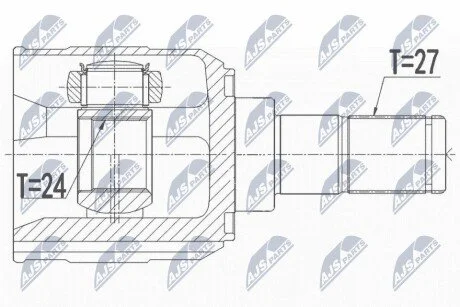 ШАРНІР РІВНИХ КУТОВИХ ШВИДКОСТЕЙ | KIA CEED/PRO CEED 1.6CRDI 136KM 15-, HYUNDAI I30 1.6CRDI 136KM 15- /LEW,ПРАВ,MTM 6B/ NTY NPWKA365