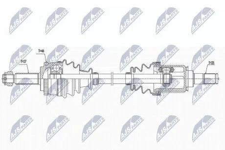 ПІВВІСЬ | KIA CEED 1.4,1.6 06-12, PRO CEED 1.4,1.6 08-12 /ЛІВ,MTM/ NTY NPWKA368