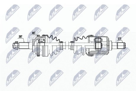 ПІВВІСЬ | KIA CARENS II/III 2.0CRDI 02- /ПРАВ,MTM/ NTY NPWKA388 (фото 1)