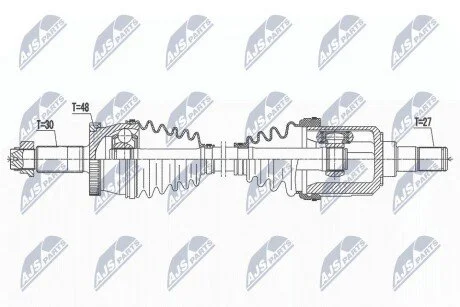 ПІВВІСЬ | KIA SPORTAGE 1.7CRDI 2WD 16-22, HYUNDAI TUCSON 1.7CRDI 2WD 16-20 /ПЕРЕД,ЛІВ,MTM/ NTY NPWKA400
