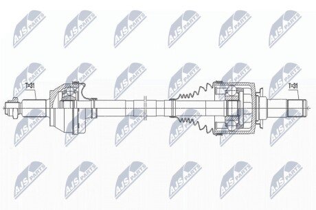 ПІВВІСЬ | LAND ROVER DEFENDER 4WD D200 MHEV,D200 SD4,D240 SD4,D250 MHEV,P300 SI4,P400 I6 MHEV, P400E HYBRID, P525 19- /ЗАД,ПРАВ,ATM/ NTY NPWLR023