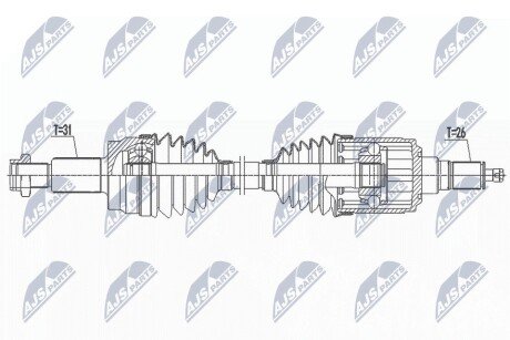 ПІВВІСЬ | RANGE ROVER EVOQUE L538 2.0,2.0D,2.2D 4WD 11-19 /ЗАД,L=P,MTM,ATM, DYNAMIC DRIVELINE/ NTY NPWLR027