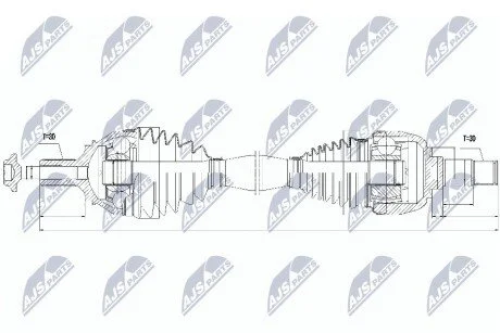 Піввісь NTY NPWME046