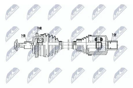 ПІВВІСЬ | MERCEDES S350/S430/S500 4MATIC 02-05 /ATM,ПЕРЕД,ЛІВ/ NTY NPWME073