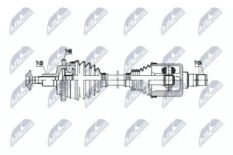 ПІВВІСЬ | MERCEDES S350/S430/S500 4MATIC 02-05 /ATM,ПЕРЕД,ПРАВ/ NTY NPWME074