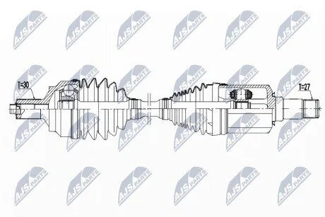 ПІВВІСЬ | MERCEDES 4MATIC E W212/S212 09-16, CLS C218/X218 11-17 /ПЕРЕД,ПРАВ,ATM/ NTY NPWME104