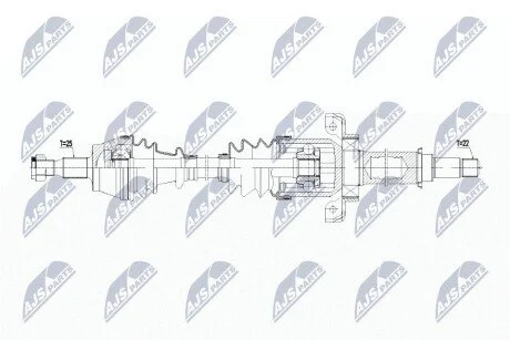 ПІВВІСЬ | MERCEDES A W169 A150,A160CDI,A170,A180,A200 04-12, B W245 B150,B170,B180,B200 05-11 /ПРАВ,MTM/ NTY NPWME108 (фото 1)