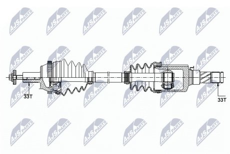 ПІВВІСЬ | SMART FORTWO 0.8CDI, 1.0 07- /ЗАД,ЛІВ/ NTY NPWME120