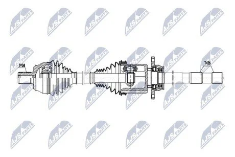 ПОЛУОСЬ NTY NPWME184