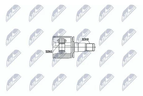 ШАРНІР РІВНИХ КУТОВИХ ШВИДКОСТЕЙ | MITSUBISHI 4WD L300/L400 86-07, PAJERO 82-00 NTY NPWMS047 (фото 1)