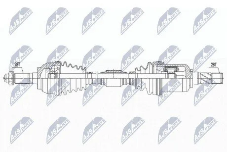 ПІВВІСЬ | MAZDA 3 2.0 09-14 /ЛІВ,ATM/ NTY NPWMZ060 (фото 1)