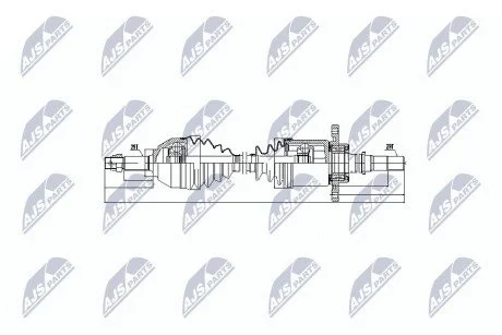 ПІВВІСЬ | NISSAN QASHQAI 4WD 1.6DCI 11-, 2.0DCI 07-, RENAULT KOLEOS 2.0DCI 4WD 08- /ПРАВ/ NTY NPWNS043