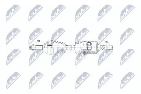 ПІВВІСЬ | NISSAN QASHQAI 2.0I 16V 4WD 06- /ЛІВ, ATM/ NTY NPWNS055