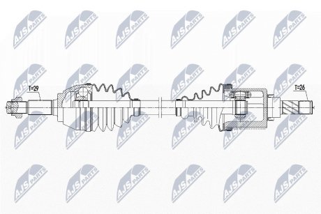 ПІВВІСЬ | NISSAN JUKE 1.6DIG-T 10- /ЛІВ,MTM/ NTY NPWNS090 (фото 1)