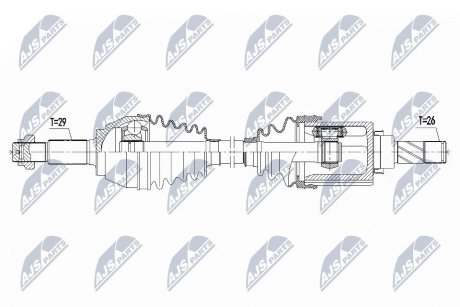 ПІВВІСЬ | NISSAN QASHQAI 1.2DIG-T,1.5DCI 13-, JUKE 1.2DIG-T 14-, 1.5DCI 10- /ЛІВ, MTM 6B/ NTY NPWNS098 (фото 1)