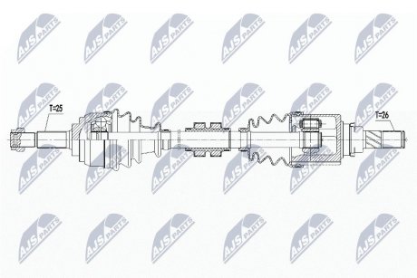 ПІВВІСЬ | NISSAN NOTE II E12 1.5DCI 13- /ЛІВ, MTM/ NTY NPWNS100